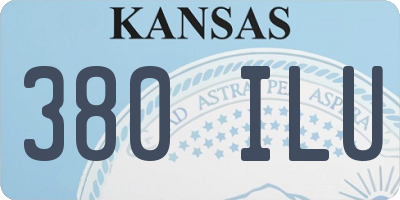 KS license plate 380ILU