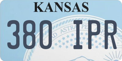 KS license plate 380IPR