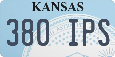 KS license plate 380IPS