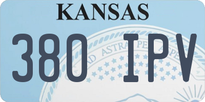 KS license plate 380IPV