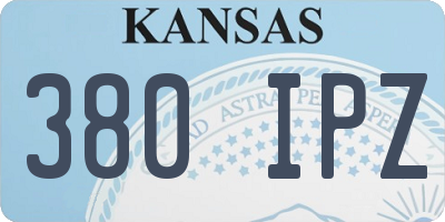 KS license plate 380IPZ