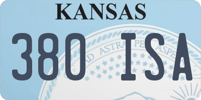 KS license plate 380ISA