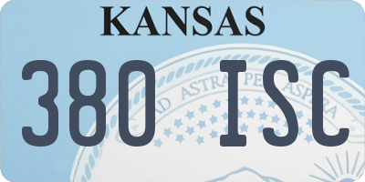 KS license plate 380ISC
