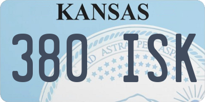 KS license plate 380ISK