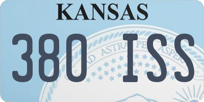 KS license plate 380ISS