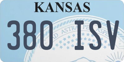 KS license plate 380ISV