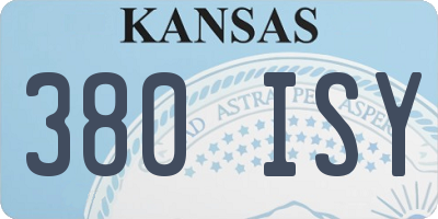 KS license plate 380ISY