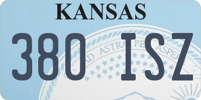 KS license plate 380ISZ
