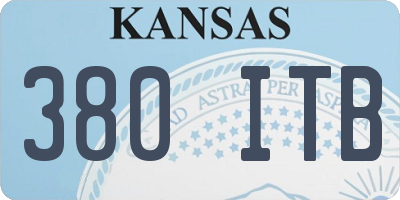 KS license plate 380ITB
