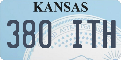 KS license plate 380ITH