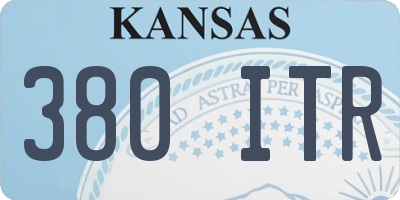 KS license plate 380ITR