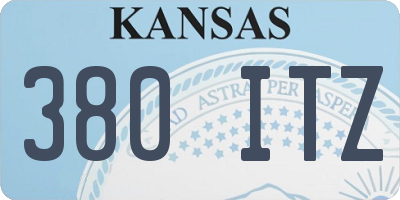 KS license plate 380ITZ