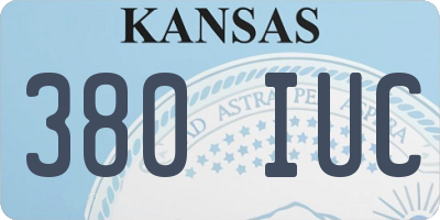 KS license plate 380IUC