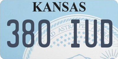 KS license plate 380IUD