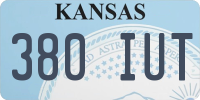 KS license plate 380IUT
