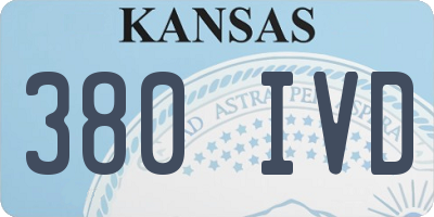 KS license plate 380IVD
