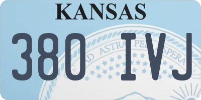 KS license plate 380IVJ