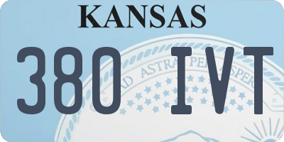 KS license plate 380IVT