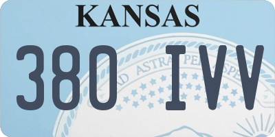 KS license plate 380IVV
