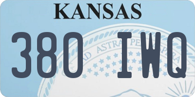 KS license plate 380IWQ