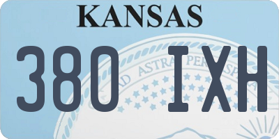 KS license plate 380IXH