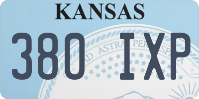 KS license plate 380IXP