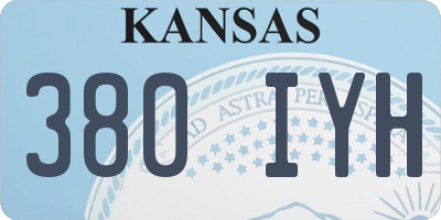 KS license plate 380IYH