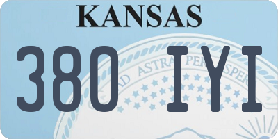 KS license plate 380IYI