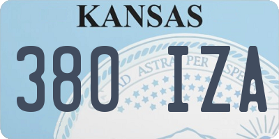 KS license plate 380IZA