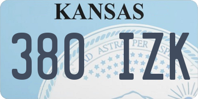 KS license plate 380IZK
