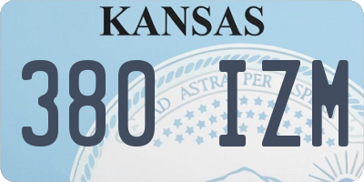 KS license plate 380IZM