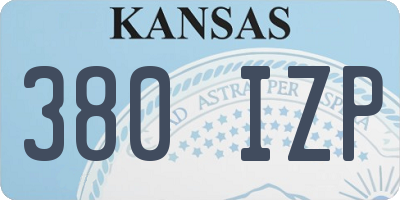 KS license plate 380IZP