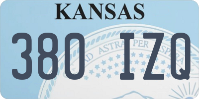 KS license plate 380IZQ