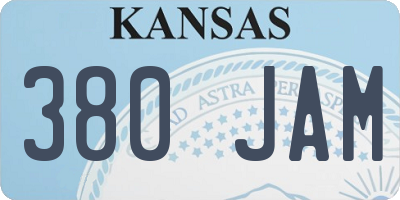 KS license plate 380JAM