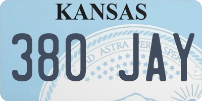 KS license plate 380JAY