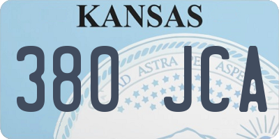 KS license plate 380JCA