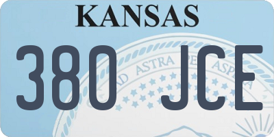 KS license plate 380JCE
