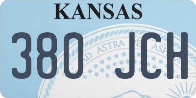 KS license plate 380JCH