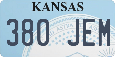 KS license plate 380JEM