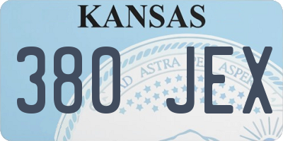 KS license plate 380JEX