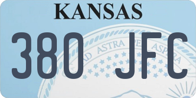 KS license plate 380JFC