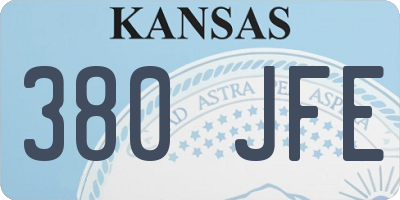 KS license plate 380JFE