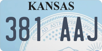 KS license plate 381AAJ