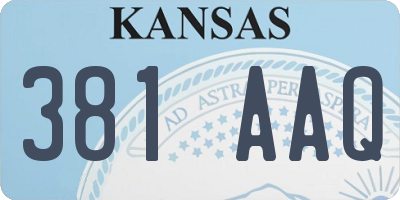 KS license plate 381AAQ