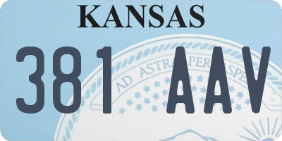 KS license plate 381AAV