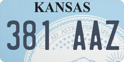 KS license plate 381AAZ