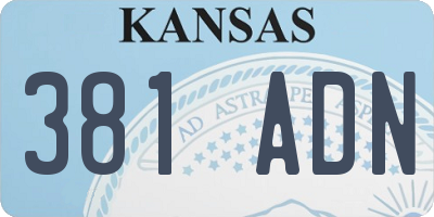 KS license plate 381ADN