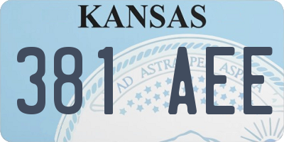 KS license plate 381AEE