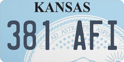 KS license plate 381AFI