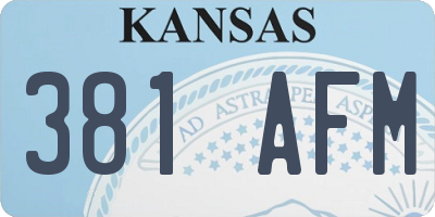 KS license plate 381AFM